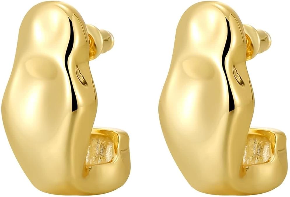 Chest Stud Earrings – 3D Gold Punk Body Part Design for Women’s Bold Statement Jewelry & Trendy Street Style