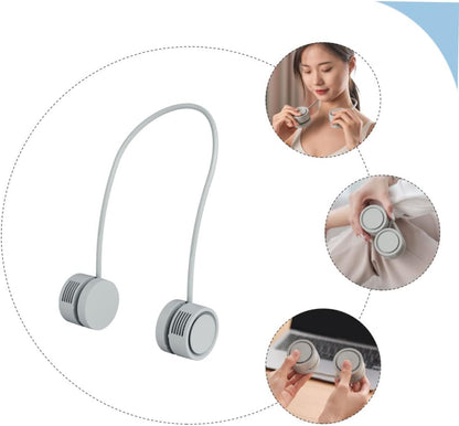Portable Foldable Neck Fan – Rechargeable 1600mAh Mini USB Cooling Fan with Silent Operation for Sports and Outdoor Use