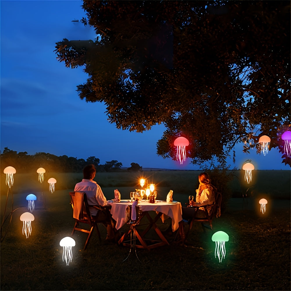 Rechargeable Color Changing Jellyfish Lamp – LED Ambient Table Night Light for Relaxation, Bedroom, and Creative Home Décor