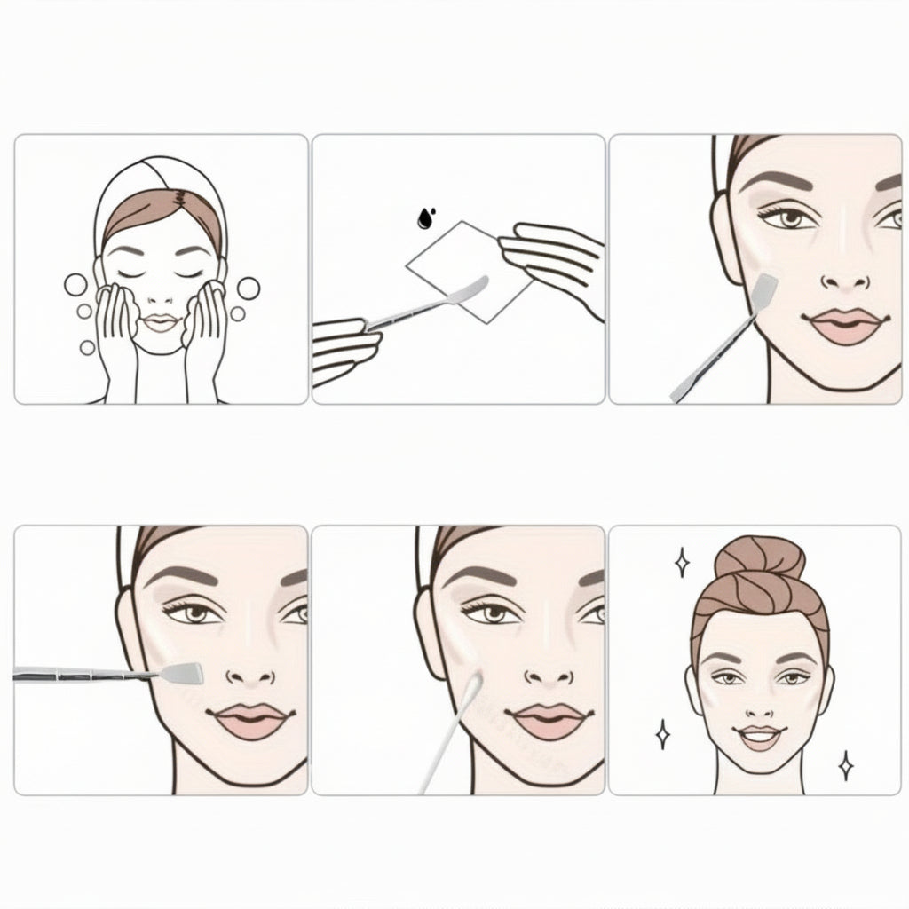 Stainless Steel Blackhead Scraper with Leather Case – Multi-Purpose Pore Extractor Tool for Safe Blackhead Removal, Facial Massage & Skincare Treatment