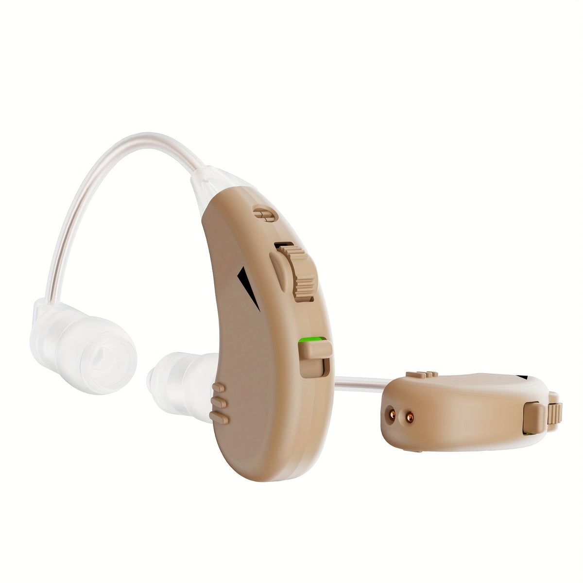 Rechargeable Amplifier Hearing Aids for Seniors – USB Powered Aids, Comfortable Beige Design with Clear Sound & Noise Reduction for All-Day Wear