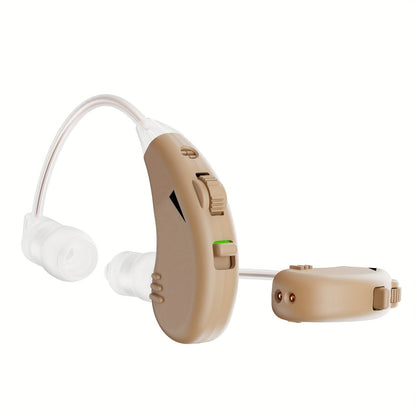 Rechargeable Amplifier Hearing Aids for Seniors – USB Powered Aids, Comfortable Beige Design with Clear Sound & Noise Reduction for All-Day Wear