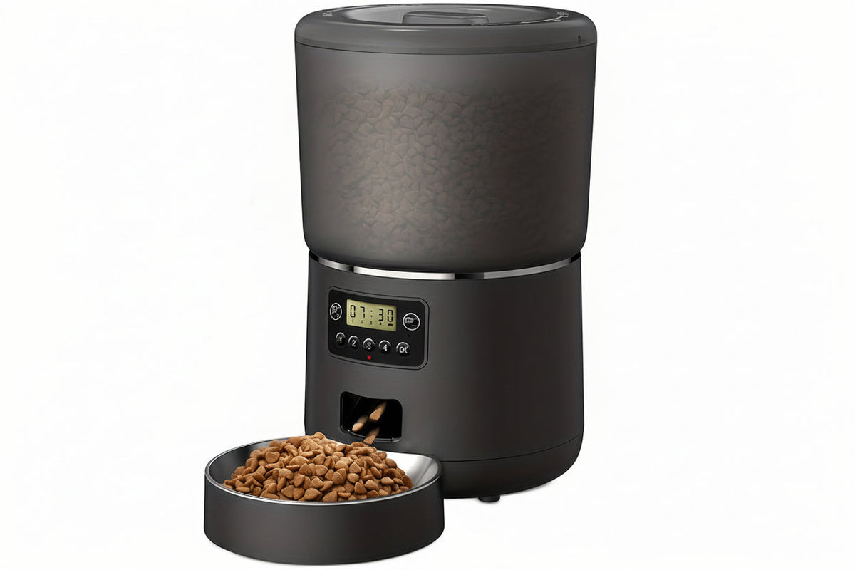 Automatic Smart Pet Feeder 4L – Stainless Steel Cat Food Dispenser with Precise 1-9 Portion Control & Scheduled Feeding