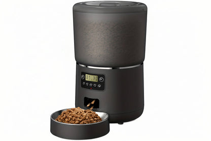 Automatic Smart Pet Feeder 4L – Stainless Steel Cat Food Dispenser with Precise 1-9 Portion Control & Scheduled Feeding