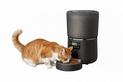 Automatic Smart Pet Feeder 4L – Stainless Steel Cat Food Dispenser with Precise 1-9 Portion Control & Scheduled Feeding