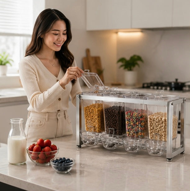 Commercial GN Pan Rack - Stainless Steel Food Tray Shelf Organizer for Restaurant Buffet, Durable Kitchen Storage Solution