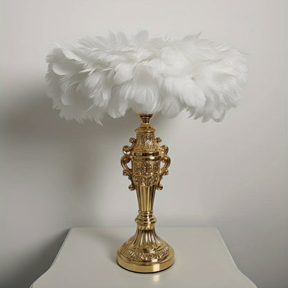 White Feather Hemisphere Lampshade – 40cm Handmade Faux Feather Shade for Pendant Lights, Chandeliers, Floor Lamps & Modern Bedroom or Living Room Decor