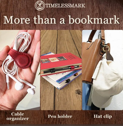 TimelessMark – Personalized Magnetic Leather Bookmark