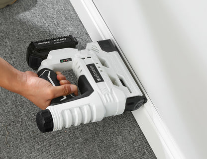 Electric Rechargeable Cordless Nail Gun – 20V Portable Precision Nailer for DIY, Carpentry, and Home Projects with Efficient Battery Power