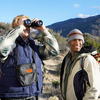 HD Black FMC Binoculars – 10x50 Double-Barrel Design with Anti-Slip Grip for Birdwatching, Hiking & Travel Adventures