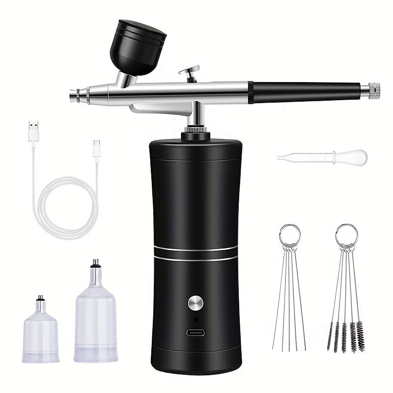 Rechargeable Portable Airbrush Kit – Compressor-Powered, Ideal for Makeup, Nail Art, and Creative DIY Painting Projects