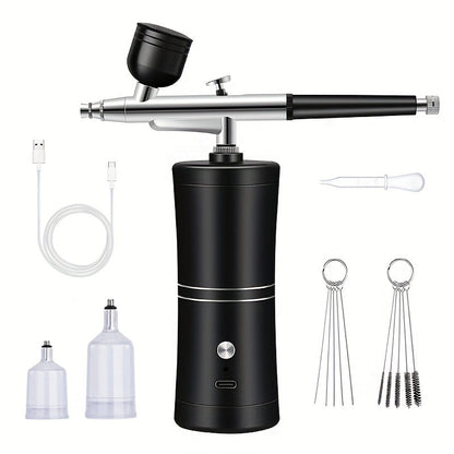 Rechargeable Portable Airbrush Kit – Compressor-Powered, Ideal for Makeup, Nail Art, and Creative DIY Painting Projects