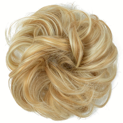 Messy Curly Hair Bun Extension – Voluminous Synthetic Elastic Chignon Scrunchie for Effortless Updo, Instant Volume & Natural-Looking Glam Hairpiece for Women
