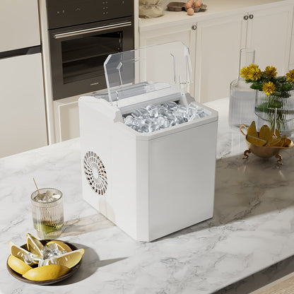 Portable Ice Nugget Maker – 26.5lbs Daily Output, Self-Cleaning, 9 Ice Cubes in 6 Minutes, Perfect for Kitchens, Parties, Camping & RVs