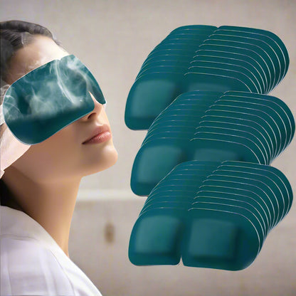 Lutein Soothing Steam Eye Masks – Relaxing Heated Eye Treatment for Puffiness, Fatigue, and Dark Circles, Ideal for Travel or Sleep