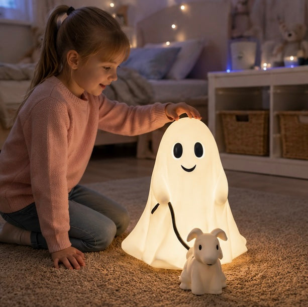 Halloween Ghost Dog Figurine – Cute Walking Dog Statue with Spooky Festival Charm, Tabletop Decoration, and Household Ornament Party Gift