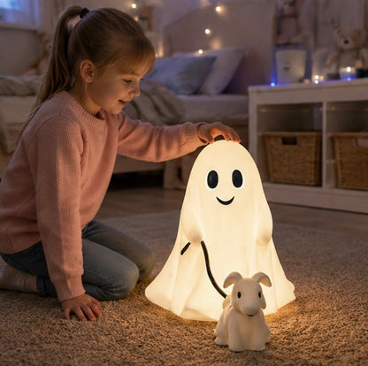Halloween Ghost Dog Figurine – Cute Walking Dog Statue with Spooky Festival Charm, Tabletop Decoration, and Household Ornament Party Gift