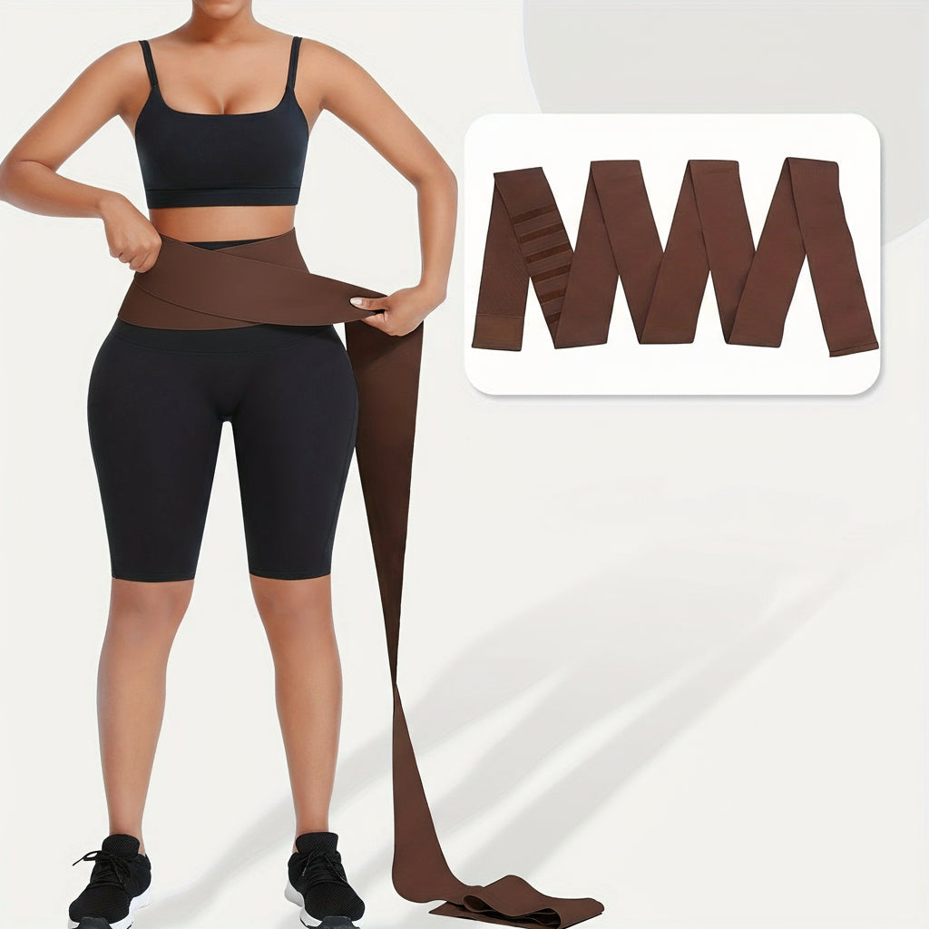 Women’s Silicone Waist Trainer Sauna Belt – Adjustable Body Shaper Wrap for Tummy Control, Weight Loss, and Workout Support