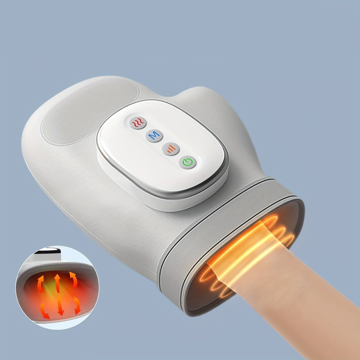 Hand Massager with Heat Compression – Pain Relief Therapy for Hands and Wrists, Relieve Stiffness, Improve Circulation, Relax Muscles, Ideal for Home and Office Use