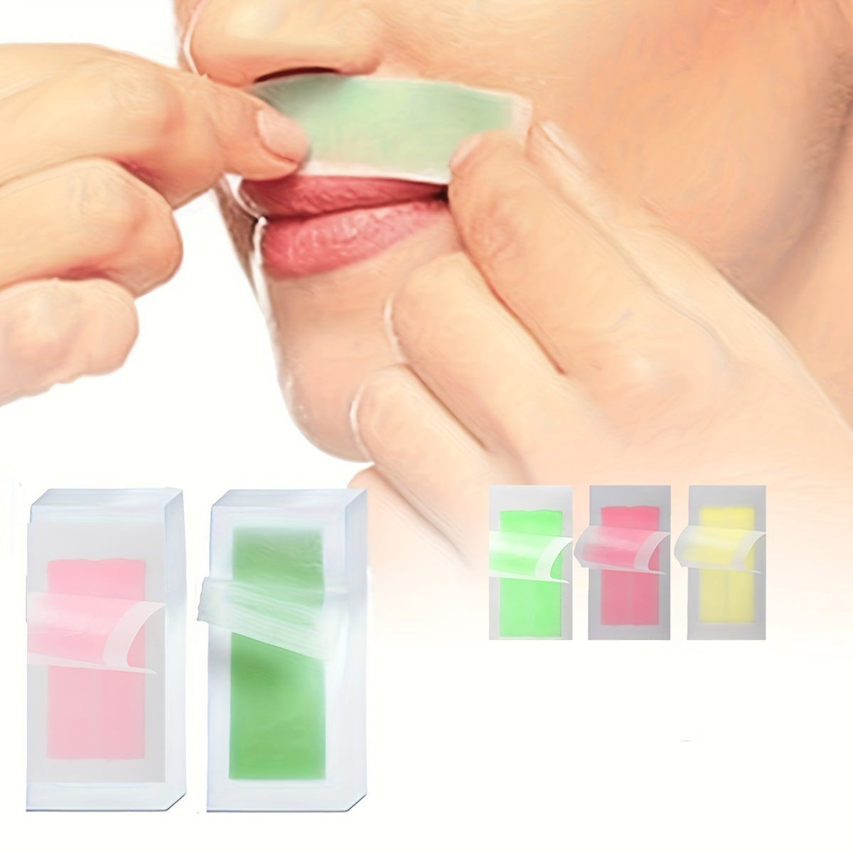 Face Wax Strips – 20 Ready-to-Use Hair Removal Strips for Upper Lip, Chin & Brows in Aloe Vera, Rose or Lemon