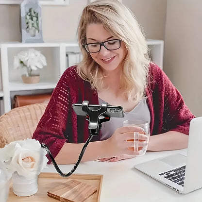 Rotating Universal Phone Stand – 360° Desktop Smartphone Holder for Lazy Viewing in Bed, Ideal Gift for Tech-Lovers and Everyday Use