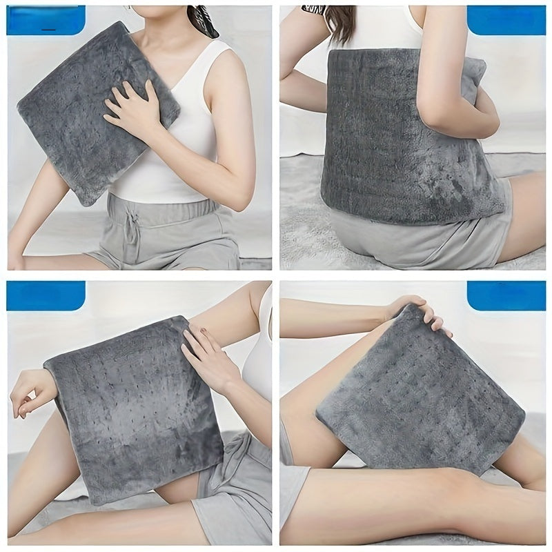 Soft Flannel Electric Heating Pad – 12”x24” Wrap with 4 Heat Settings, Auto Shut-Off, Fast Heating, Machine Washable for Full-Body Relief