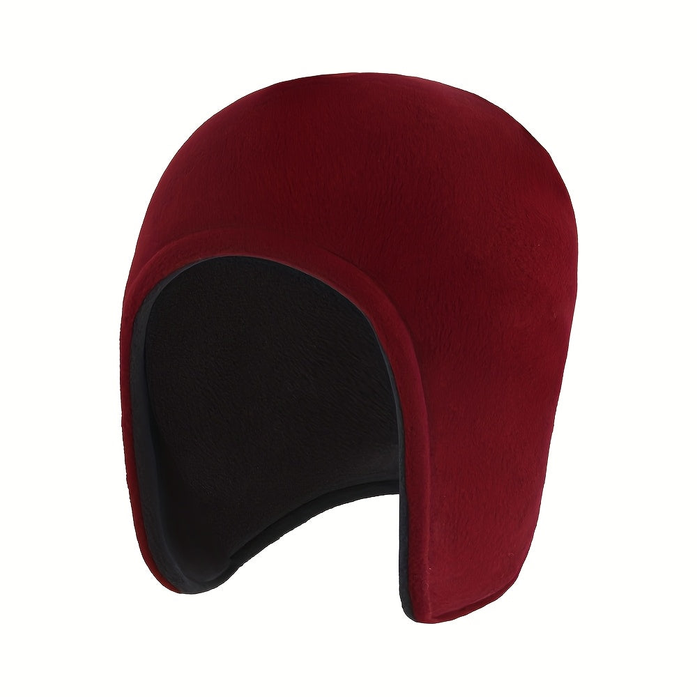 Fleece-Lined Cold-Proof Beanie Hat – Double-Layer Winter Warm Cap for Men & Women, Soft Polyester, Ideal Holiday Gift for Cold Weather