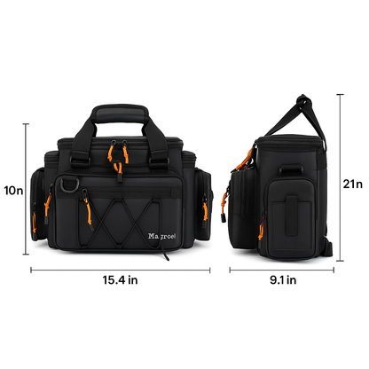 Multi-Layer Fishing Storage Bag – Portable Rod Carry Case with Tackle Organizer, Lining Protection & Large Capacity for Fishing Gear & Accessories