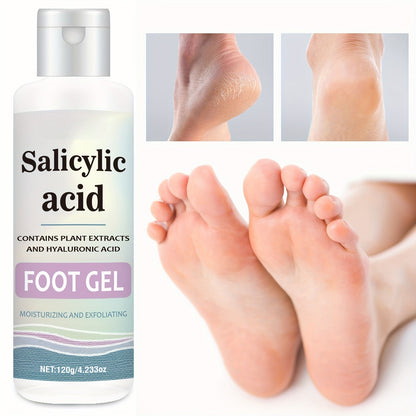 Salicylic Acid Foot Gel – Exfoliating and Moisturizing Heel Cream for Dry Cracked Feet, Smooth Callus Removal, Nourishing Daily Repair Foot Treatment
