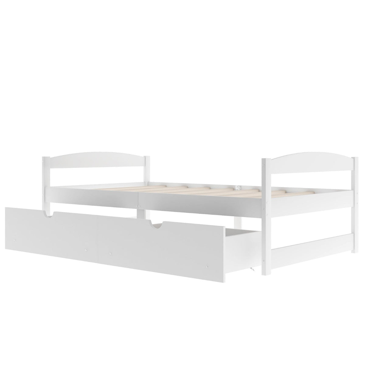 Twin Size Platform Bed, with Two Drawers