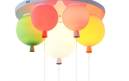 Modern Balloon Ceiling Lamp – LED Acrylic Wall Light for Kids’ Bedroom, Playroom, or Nursery Colorful Lighting Decor
