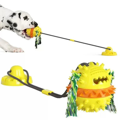 Dog Suction Cup Toy - Interactive Teeth Cleaning Treat Dispenser for IQ Training and Fun Playtime with Small Large Dogs