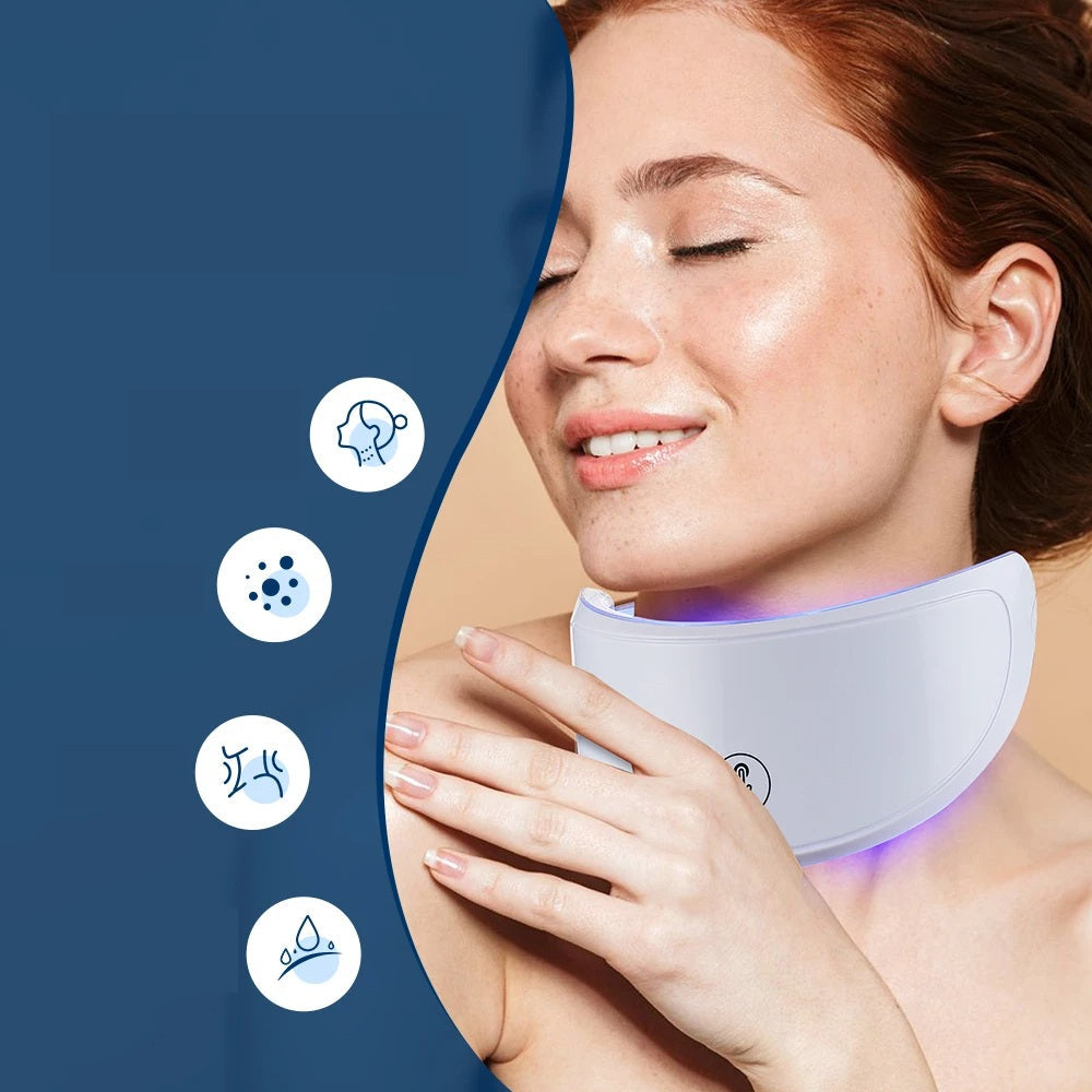 LED Neck Lift Mask Device – Anti-Wrinkle Photon Therapy Skin Tightening Beauty Tool for Rejuvenation, Firming & Neckline Care