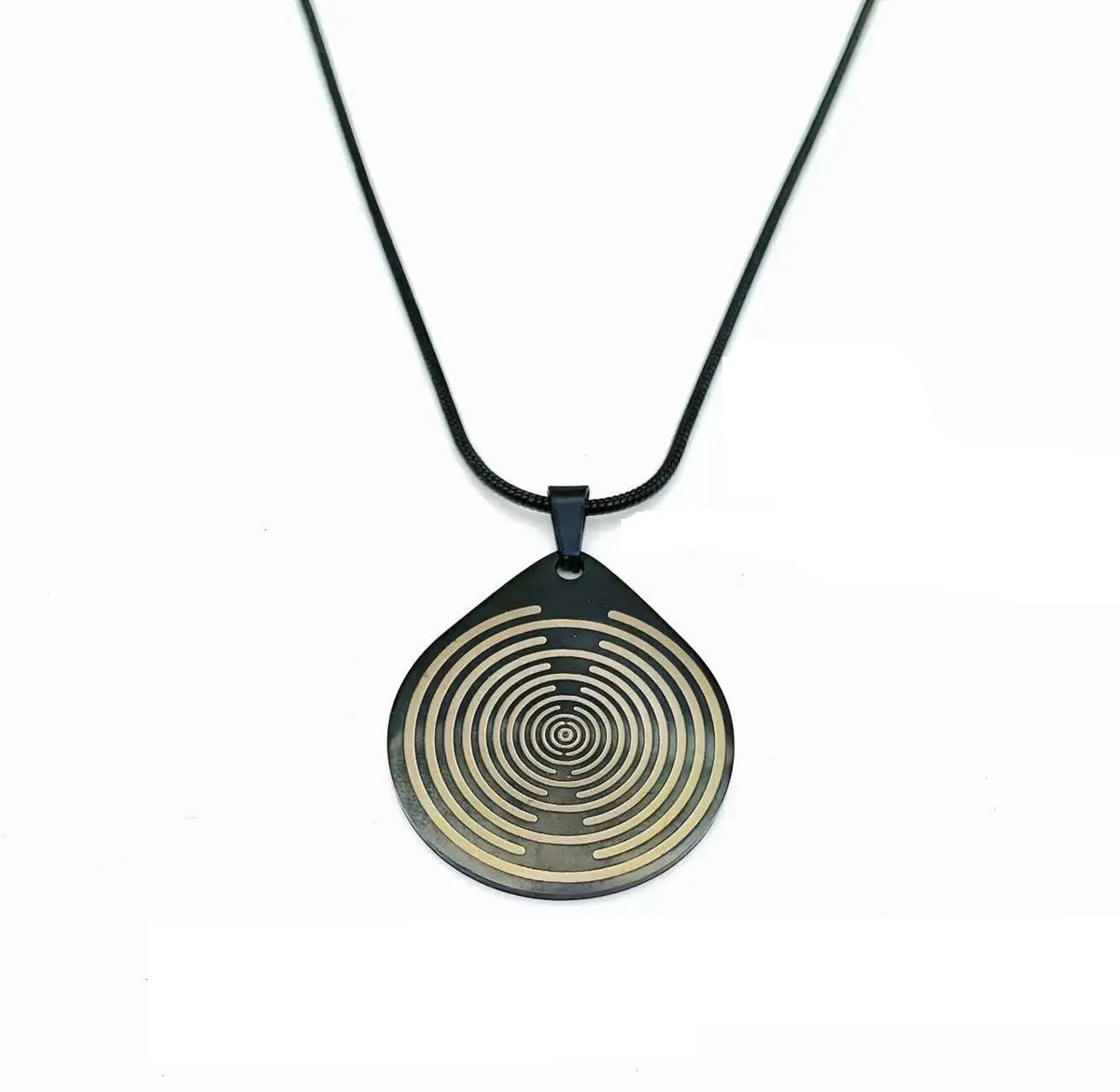 EMF Defense Pendant Necklace – Stainless Steel Feng Shui Disk with Polarizing Tech to Balance Energy and Wearable Protection Ornament