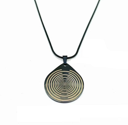EMF Defense Pendant Necklace – Stainless Steel Feng Shui Disk with Polarizing Tech to Balance Energy and Wearable Protection Ornament