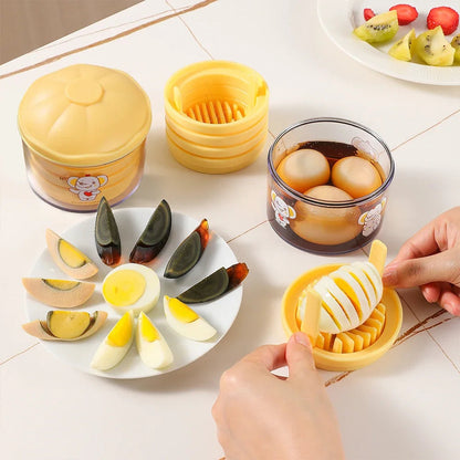 Heavy-Duty Stainless Steel Egg Slicer – Multi-Mode Egg and Fruit Cutter for Precise Kitchen Food Preparation