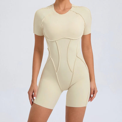Women Workout Jumpsuit – Long Sleeve Fitness Overalls for Yoga, Gym Training and Active Sportswear Style
