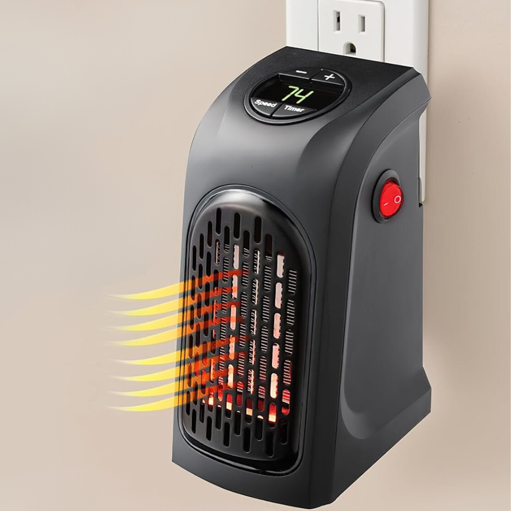 Portable Plug-In Electric Fan Heater with Thermostat