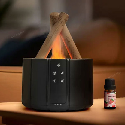 Simulated Campfire Flame Humidifier – Aromatherapy Essential Oil Diffuser