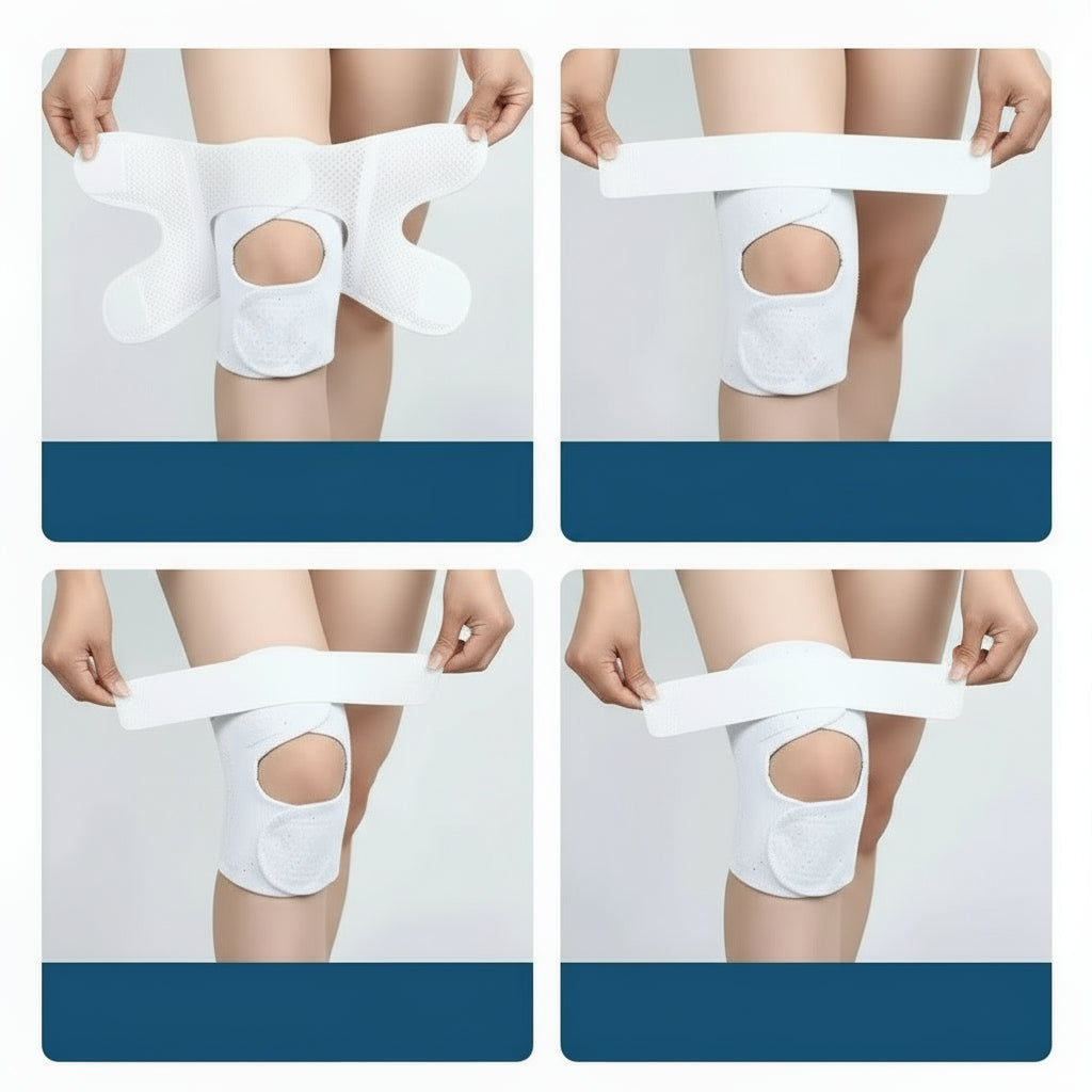 Menics Adjustable Knee Brace – Stabilized Support for Injury Recovery & Pain Relief with Durable Stretch Fabric