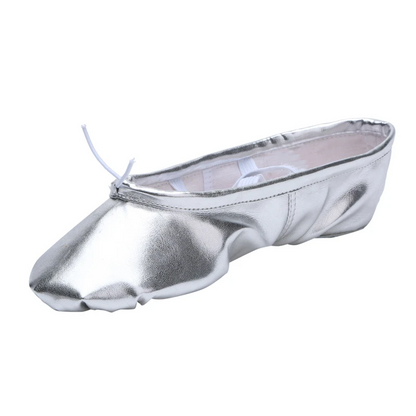 Gold & Silver PU Dance Ballet Shoes – Soft Sole Gym and Footwear for Girls and Women in Comfort-Focused Design
