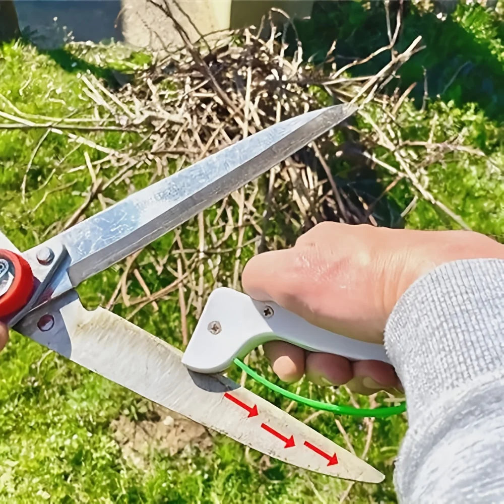 Compact Manual Knife Sharpener for Kitchen and Garden Tools