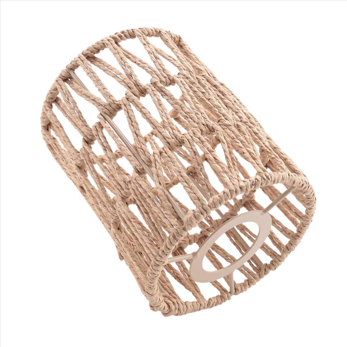 Handwoven Rattan Lamp Shades – 2-Pack Boho Light Covers for Pendant or Floor Lamps with Natural Texture Charm