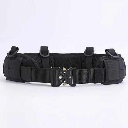 Men’s Tactical Outdoor Belt with Multi-Function Buckle – High-Quality Nylon Canvas Hunting Gear for Sport & Survival Utility