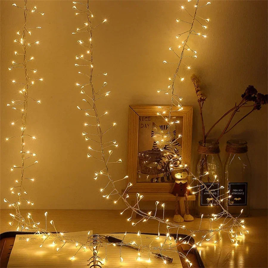 Outdoor 3x3m Cluster Icicle Lights – 1000-LED Waterproof Curtain Fairy String Lights with Remote Control for Christmas, Parties, Patios, and Home Decorations