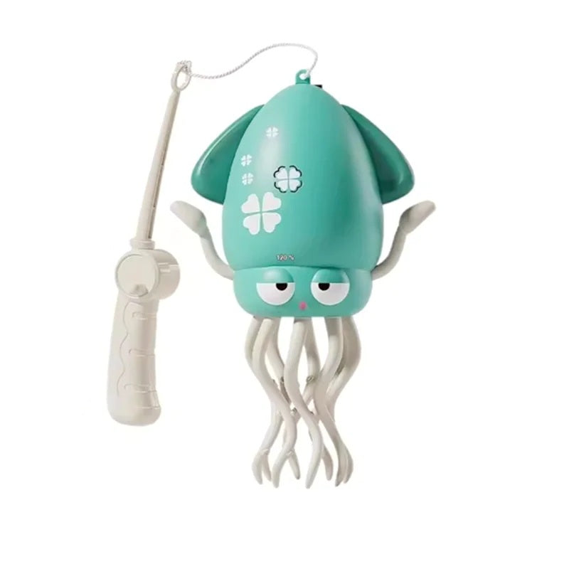 Electric Dancing Octopus Toy – 3-in-1 Obstacle Avoidance 8-Leg Squid with Lights & Music, Interactive Fishing Game for Toddlers & Birthday Gifts