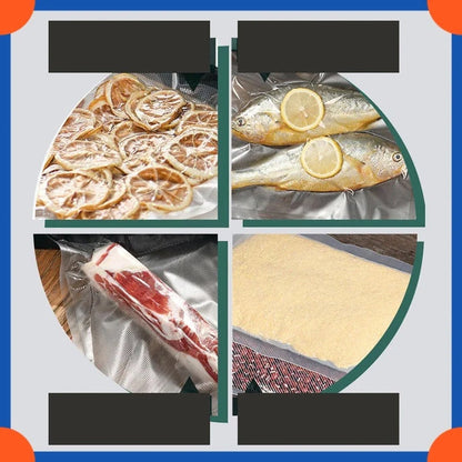 Household Vacuum Sealer Machine - Dry/Wet Food Storage Sealer with Built-in Cutter for Freshness & Kitchen Organization