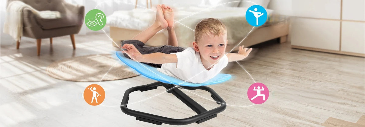 Swivel Chair Toy for Kids – 360° Fun Spinning Outdoor Seat for Balance, Motion Play, and Sensory Development for Boys & Girls