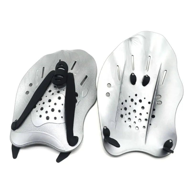 Swim Training Paddles - Adjustable Hand Fins for Adults & Kids, Enhance Stroke Efficiency, Water Resistance & Swim Power