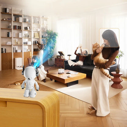 Smart WiFi Security Robot Camera – 5MP Night Vision Baby Monitor with Two Way Auto Tracking
